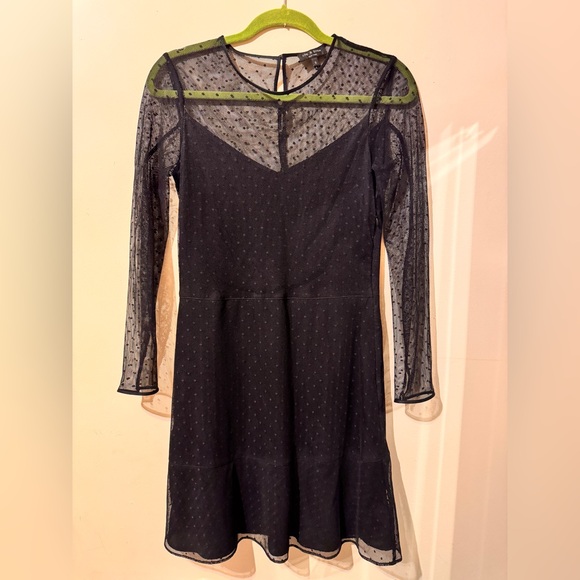 Rag & Bone Charlotte Black Swiss Dot Dress size 6 - Picture 4 of 7